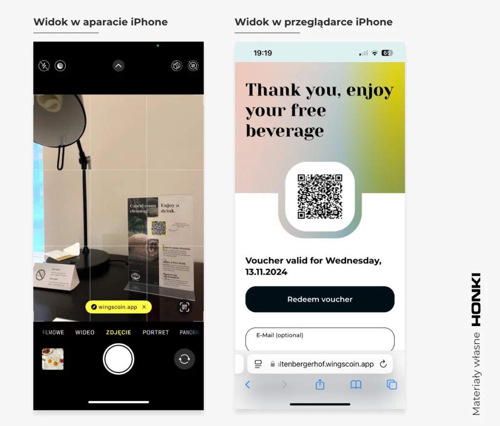 Kod QR - w branży hotelowej - przykład